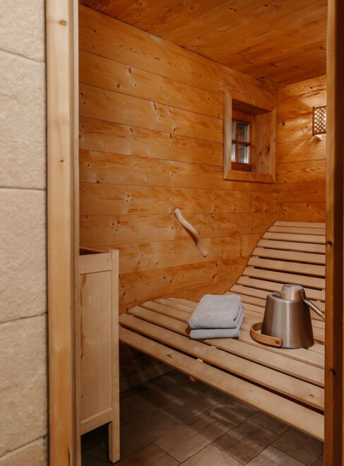 Sauna im Kuschel-Chalet
