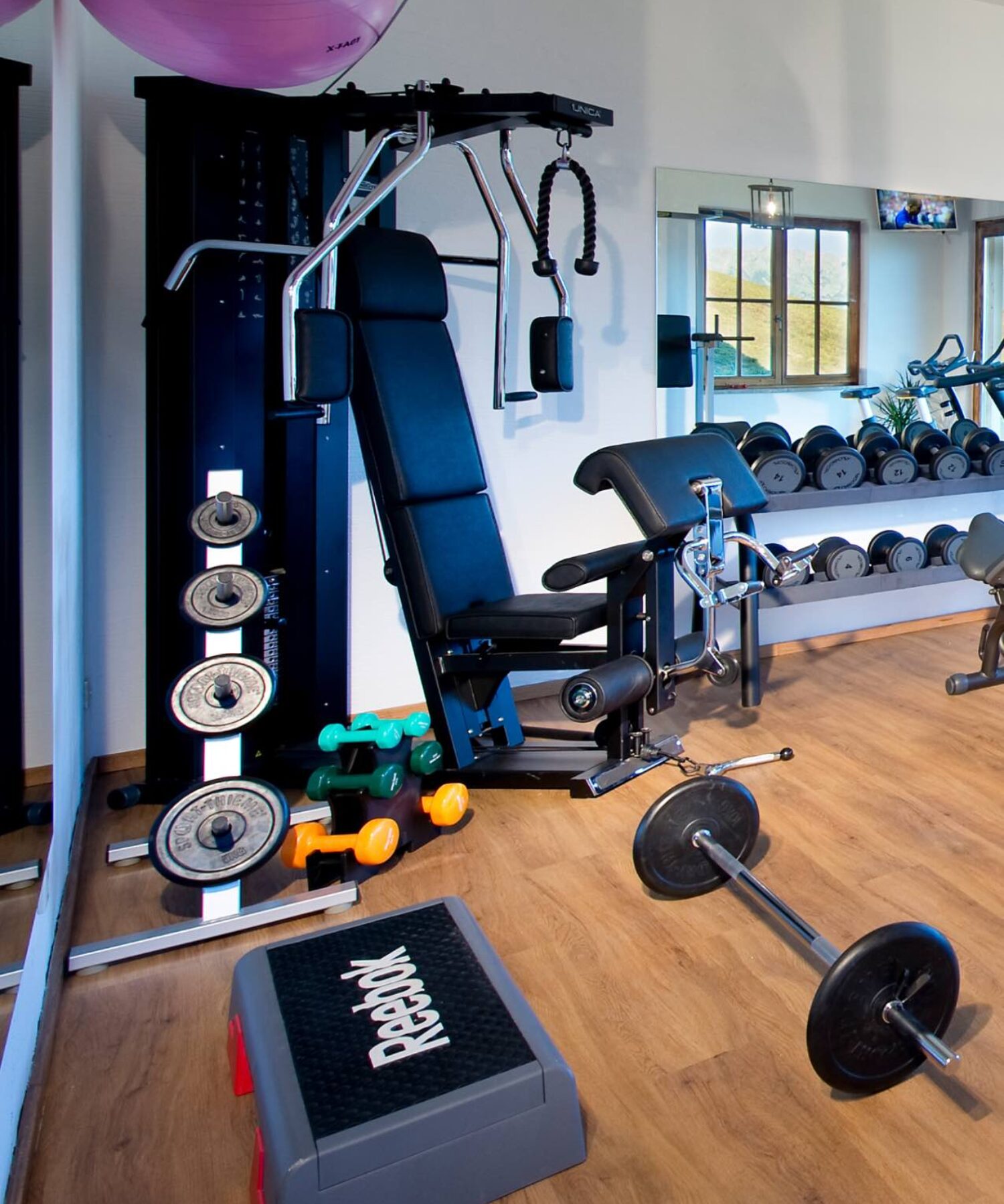 Chaletdorf BERGHERZ Sportstudio mit Technogym Geräten
